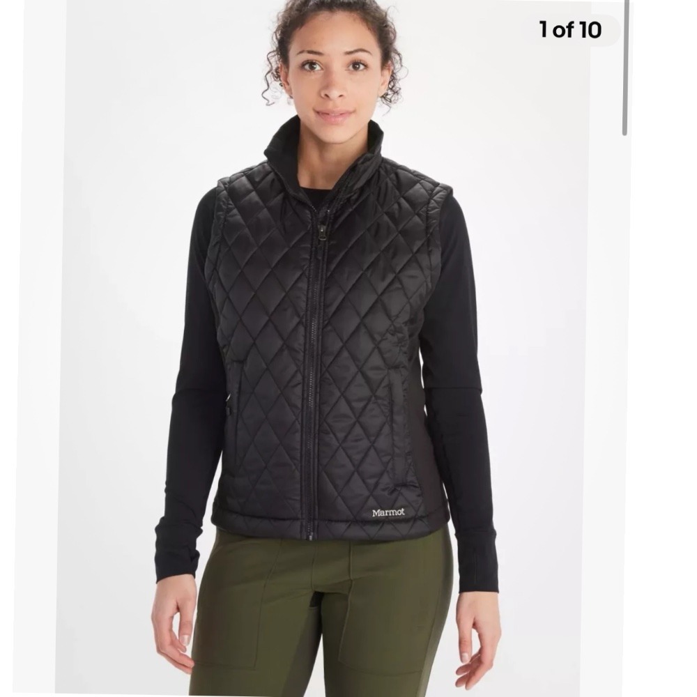 Marmot Black Kitzbuhel Diamond Quilted Vest | Women's‎ Size Small